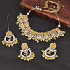 Sukkhi Youthful Choker Kundan & Pearl Yellow Gold Plated Necklace Set For Women
