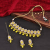 Sukkhi Astonish Choker Kundan & Pearl Yellow Gold Plated Necklace Set For Women