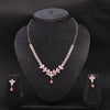 Sukkhi Delightly Choker CZ Peach Gold Plated Necklace Set For Women
