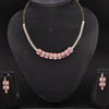 Sukkhi Exquisite Choker CZ Pink Gold Plated Necklace Set For Women