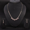 Sukkhi Classic Choker CZ Pink Gold Plated Necklace Set For Women