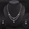 Sukkhi Pleasing Choker CZ Silver Rhodium Plated Necklace Set For Women