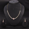 Sukkhi Glittery Choker CZ Golden Gold Plated Necklace Set For Women