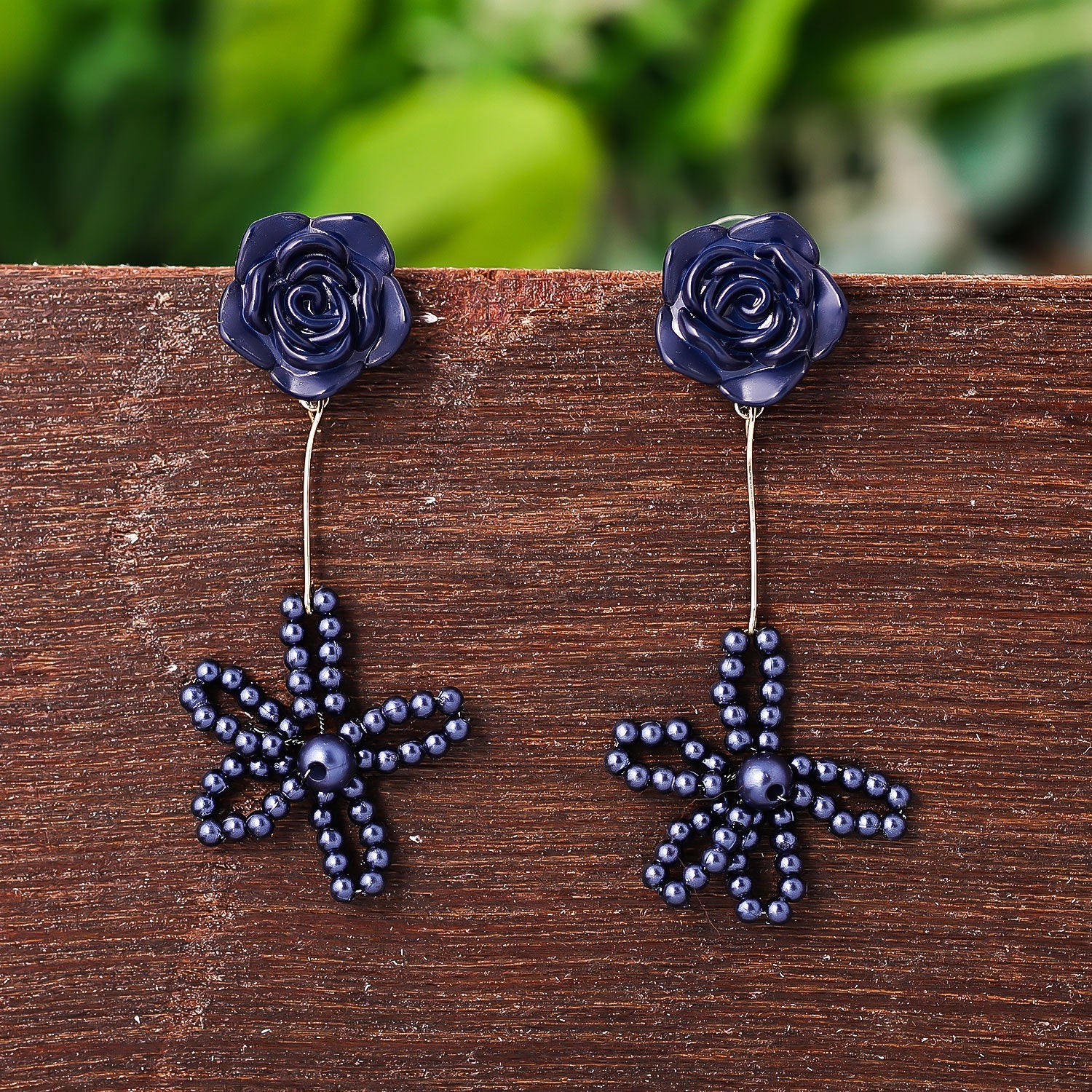 Sukkhi Glamorous Drop Pearl Blue Acrylic Earring For Women