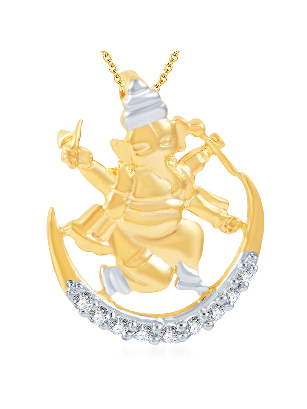 Sukkhi Incredible Gold And Rhodium Plated Cz God Pendant 103GP290