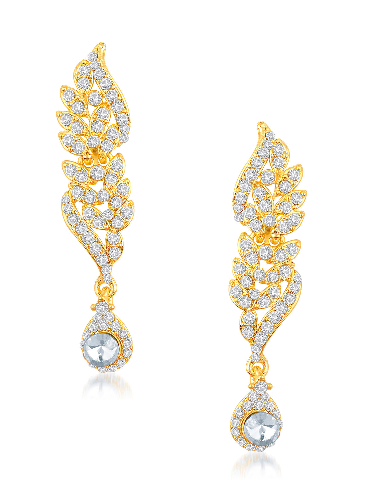 Sukkhi Fine Gold Plated Austrian Diamond Stone Studded Necklace Set 2012NADK1600