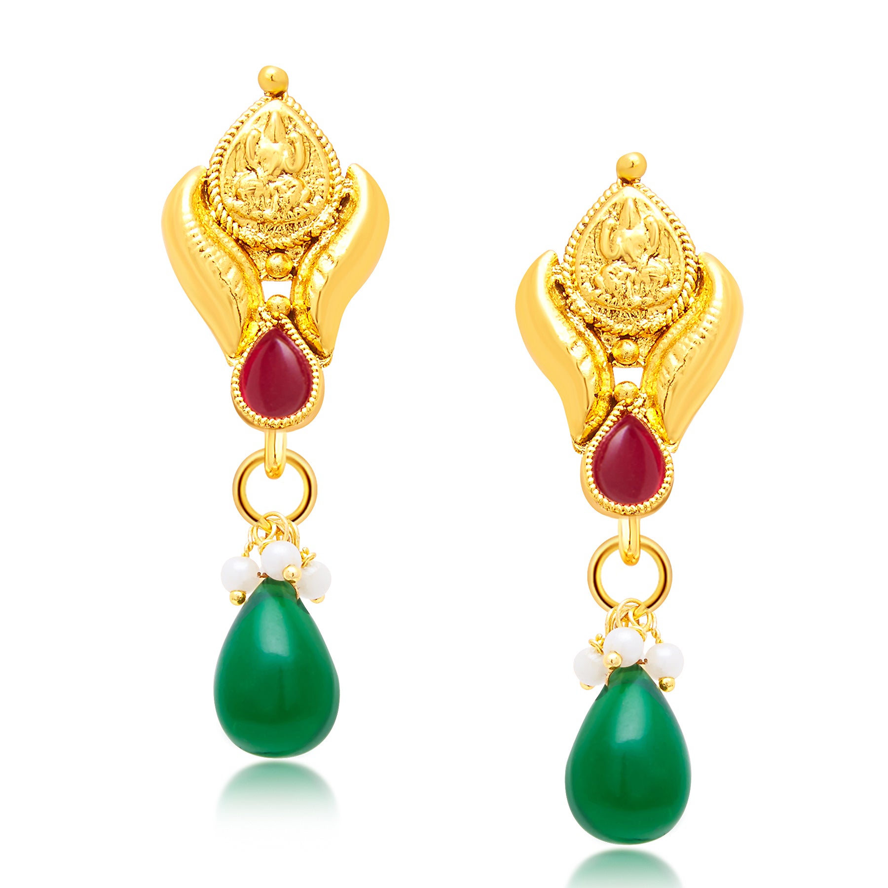 Sukkhi Ethnic Gold Plated Laxmi Peacock Meenakari Temple Necklace Set For Women 3188NGLDPP950