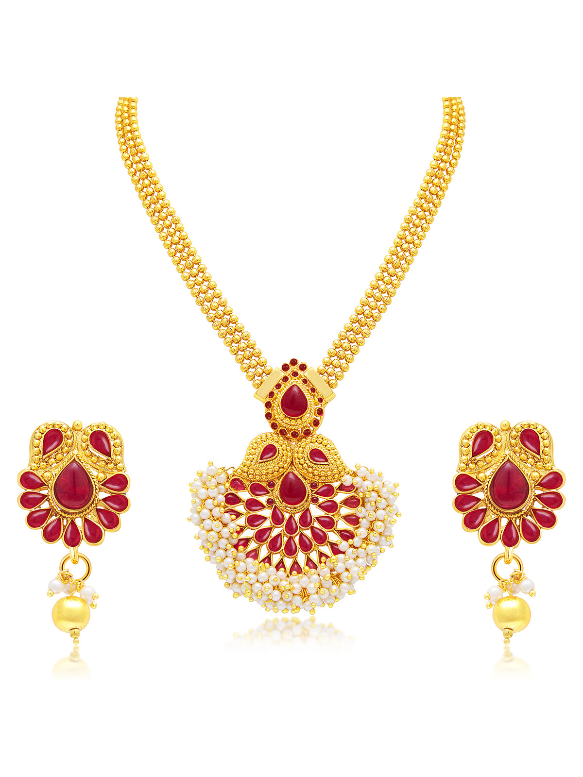 Sukkhi Divine Kairi Gold Plated Necklace Set For Women 3195NGLDPP1050