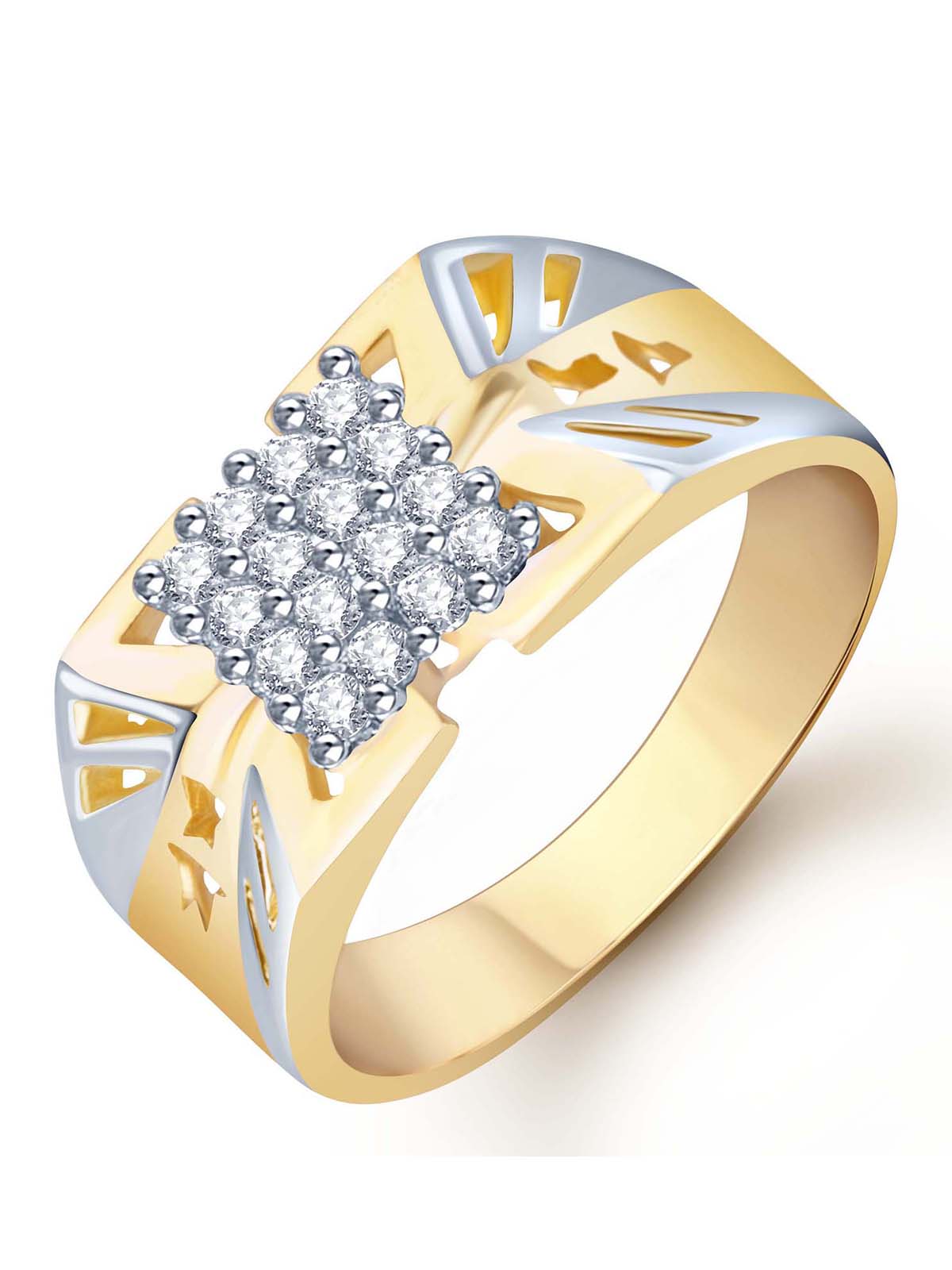 Sukkhi Stylish Gold Plated Cz Set Of 3 Gents Ring Combo For Women 440CB1650