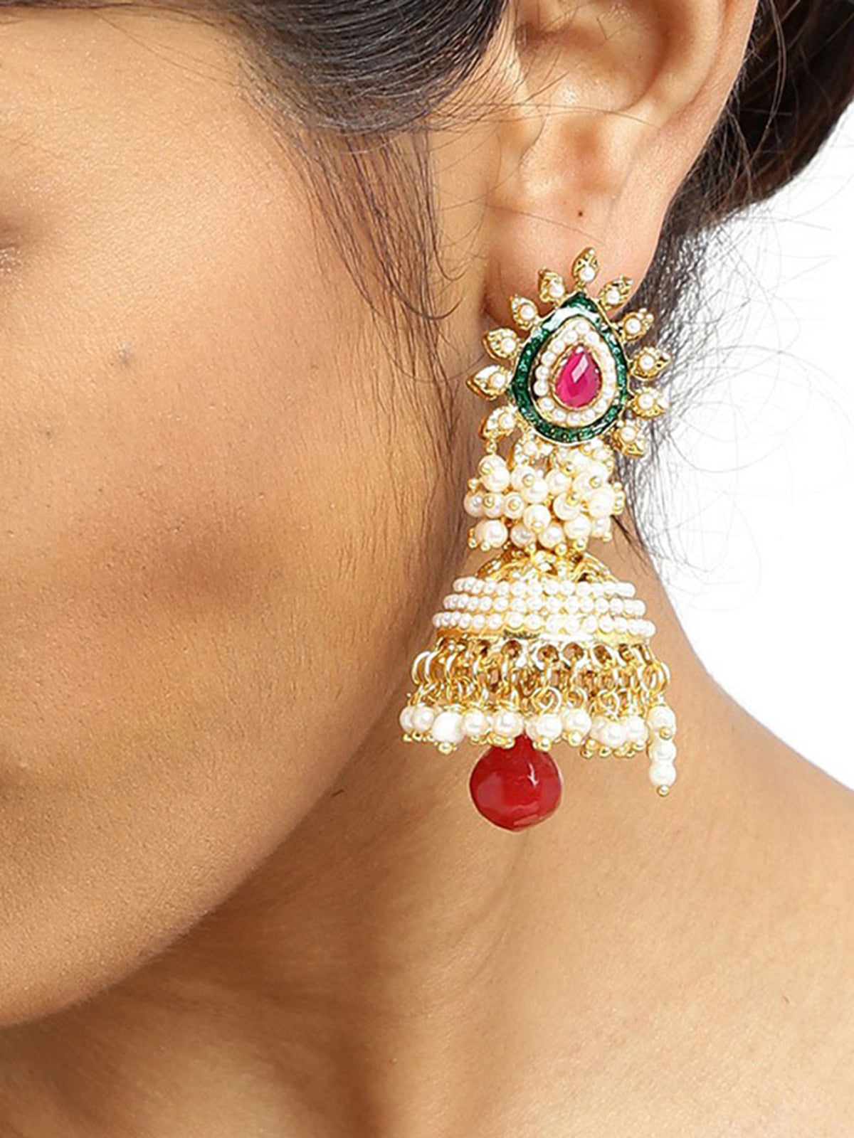Sukkhi Fabulous Gold Plated Pearl Jhumki Earring For Women 6344EGLDPP850
