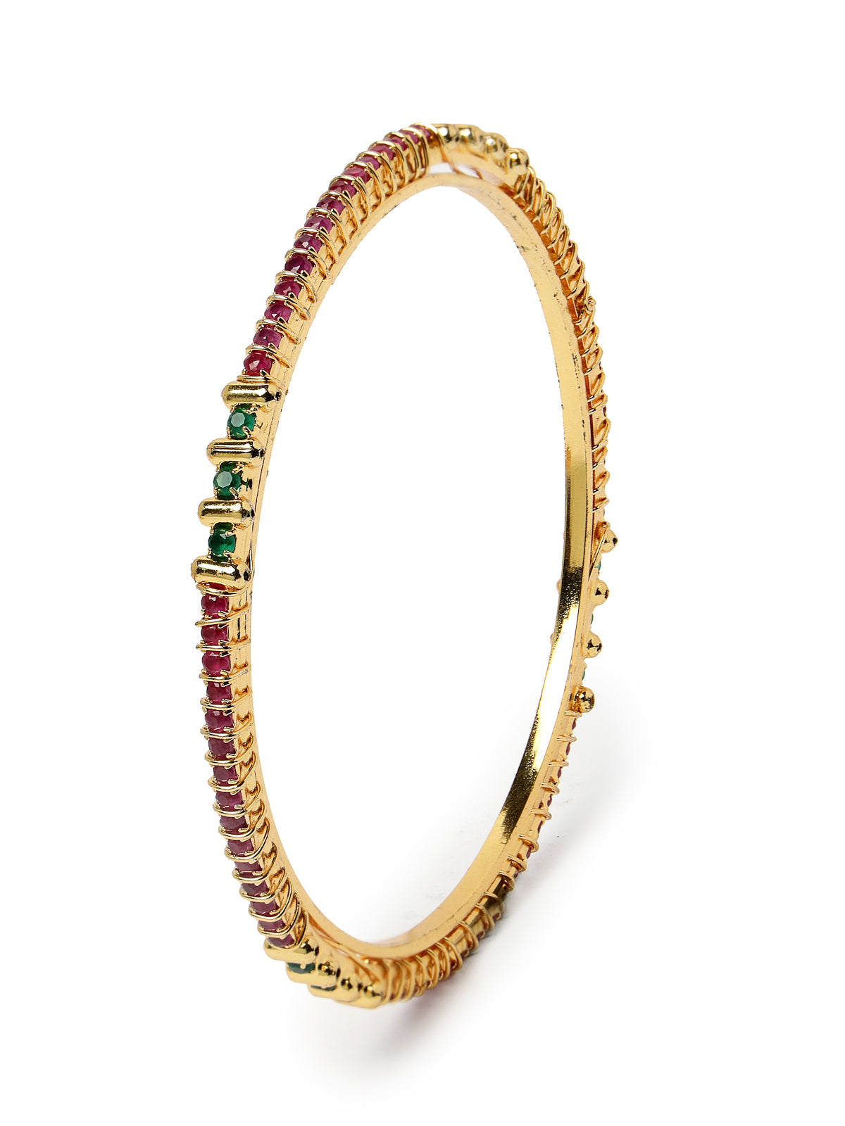 Sukkhi Bewitching Stylish Gold Plated Red And Green Thin Bracelet Bangle Set Jewellery for Women & Girls | Set of 4 Latest Design | Birthday Anniversary Gift for Women|B105872