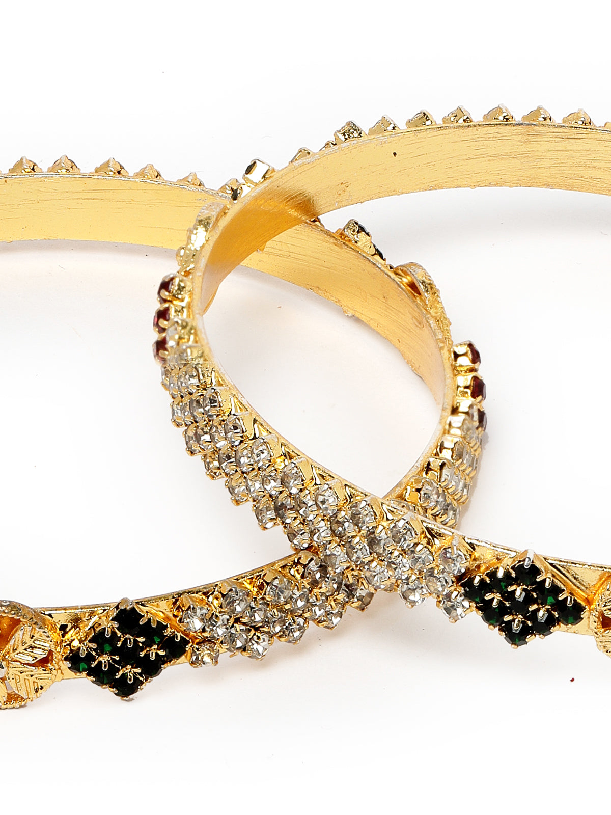 Sukkhi Beautiful Gold Plated Multicolor AD Stones Set of 2 Bracelet Bangle Set Jewellery for Women & Girls|Latest Design|Birthday Anniversary Gift for Women|B105898