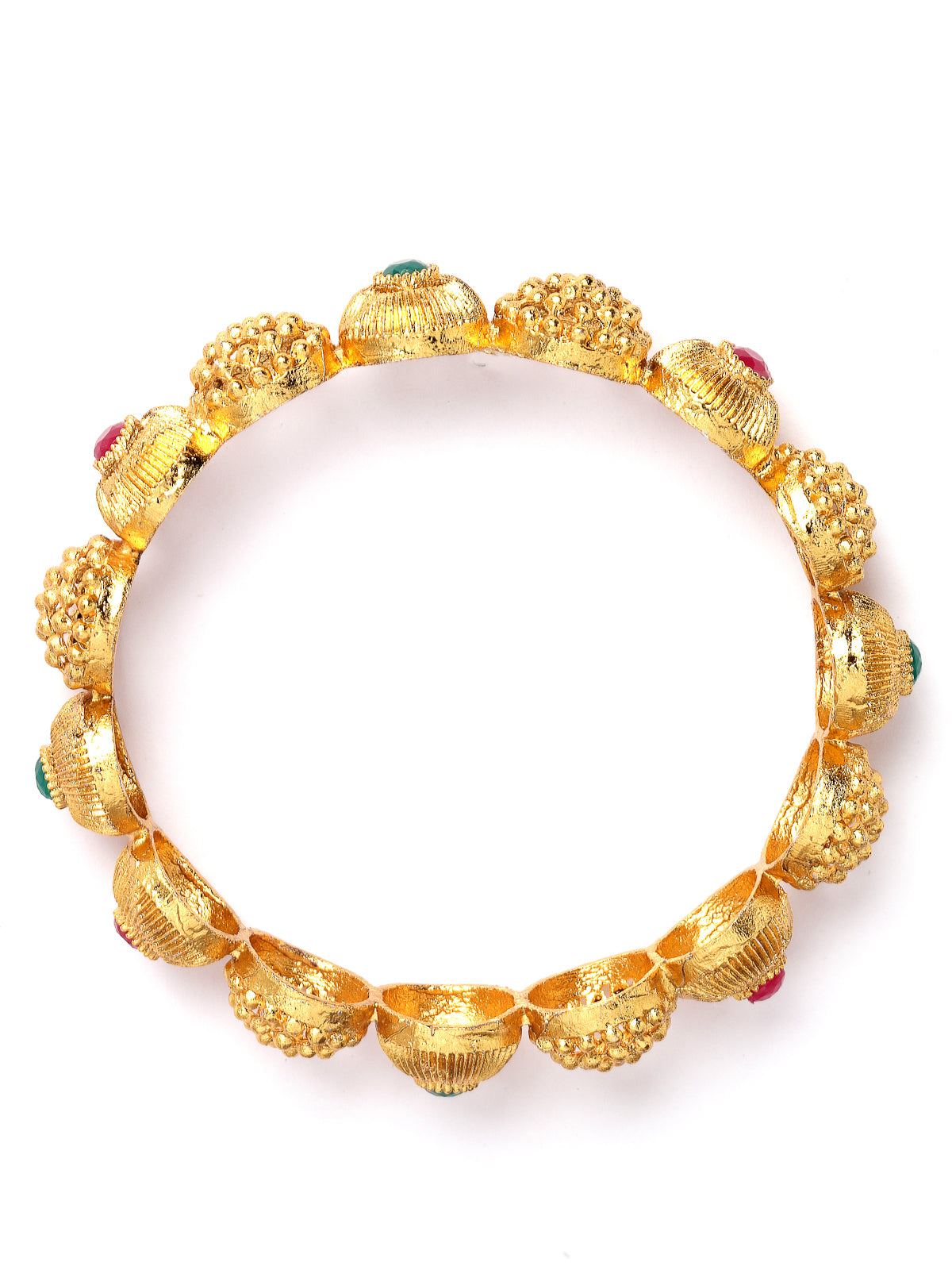 Sukkhi Traditional Wear Gold Plated Red And Green Color Bracelet Bangle Set Jewellery for Women & Girls|Set of 2 Latest Design|Birthday Anniversary Gift for Women|B105918