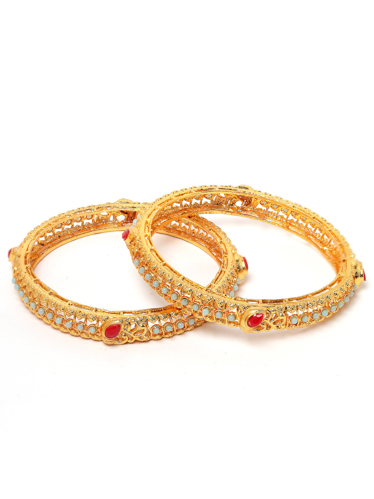 Sukkhi Indian Traditional Gold Plated Multicolor Bracelet Bangle Set Jewellery for Women & Girls|Set of 2 Latest Design|Birthday Anniversary Gift for Women|B105923