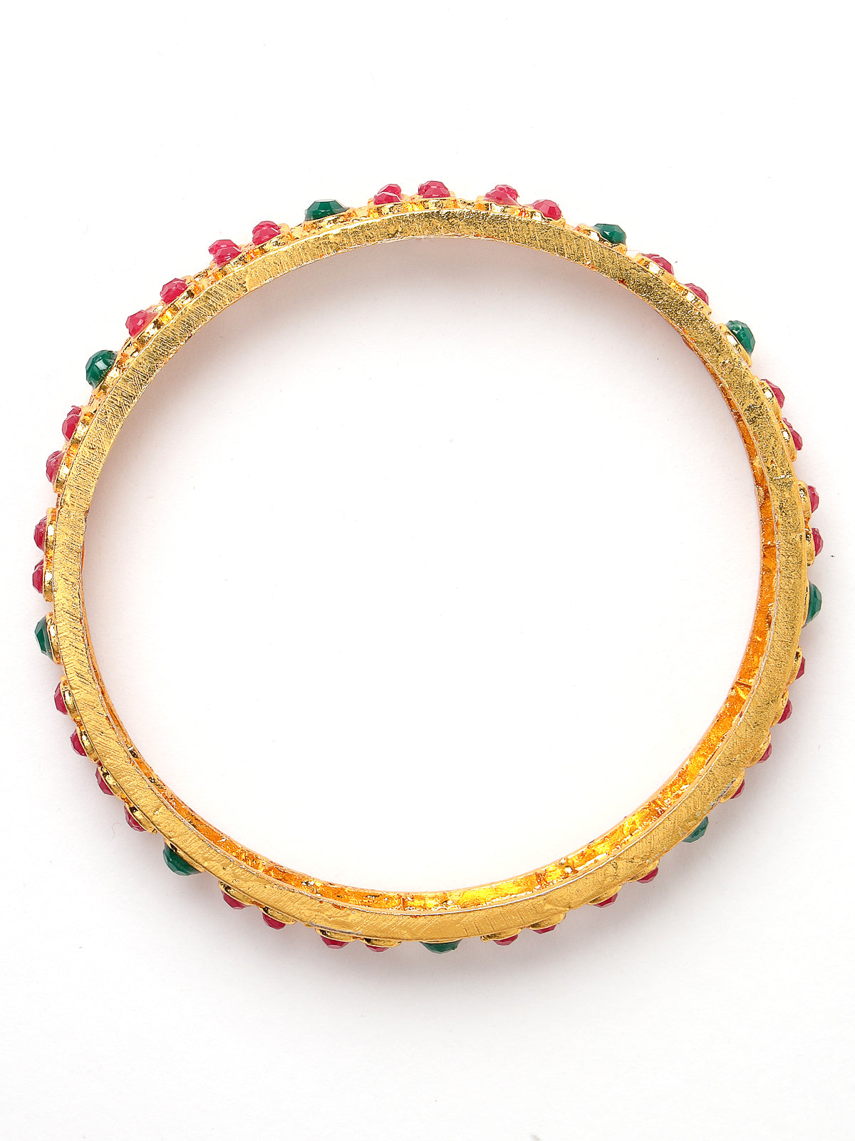 Sukkhi Universal Trendy Gold Plated Red And Green Bracelet Bangle Set Jewellery for Women & Girls|Set of 4 Latest Design|Birthday Anniversary Gift for Women|B105934