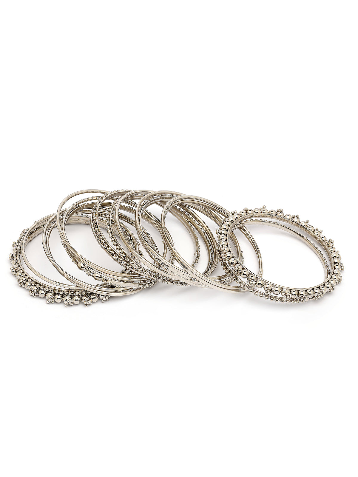 Sukkhi Impressive Oxidised Silver Plated Celebrity Inspired Bangle Jewellery For Women & Girls|Set of 40|B107295