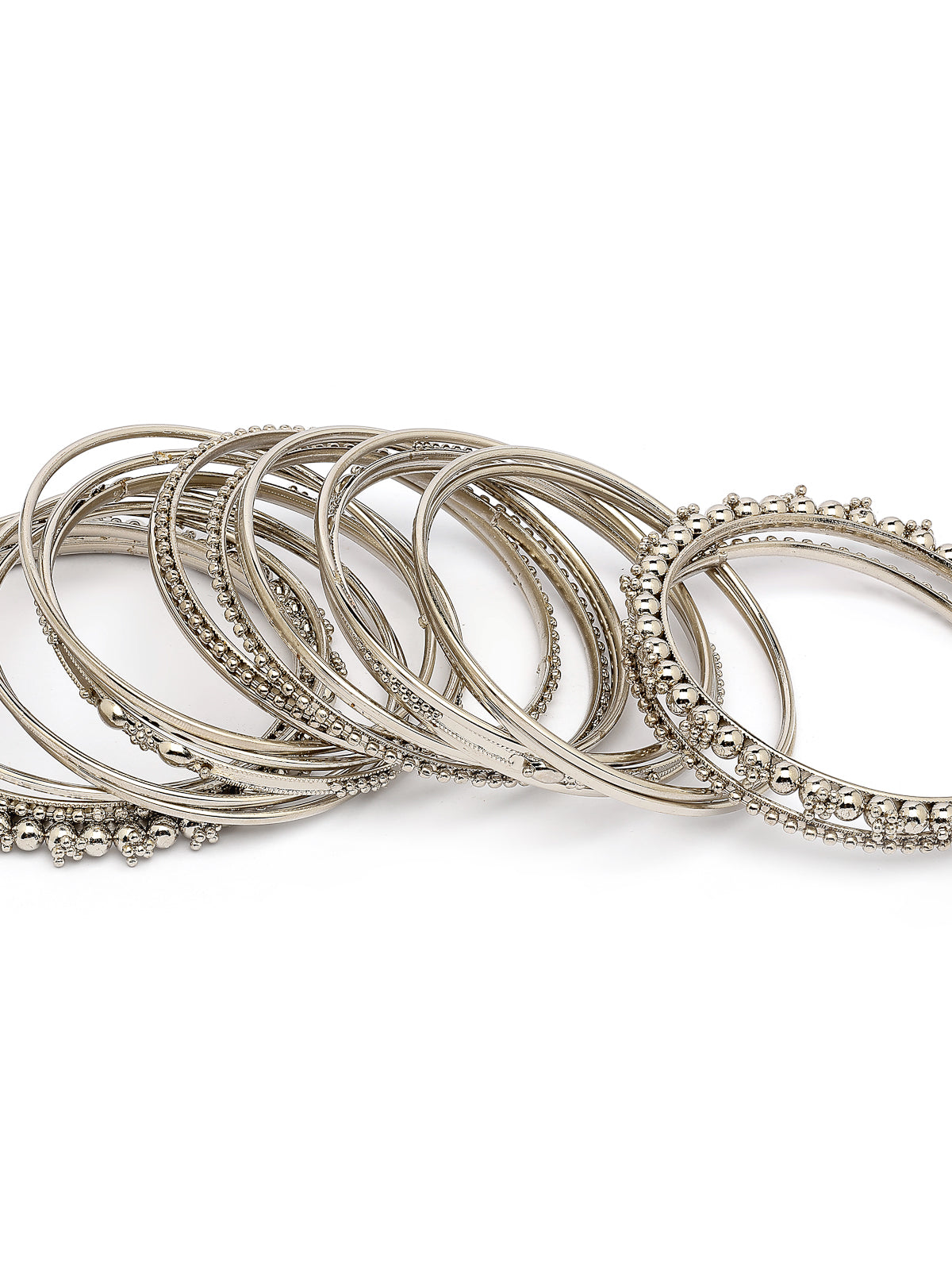 Sukkhi Impressive Oxidised Silver Plated Celebrity Inspired Bangle Jewellery For Women & Girls|Set of 40|B107295