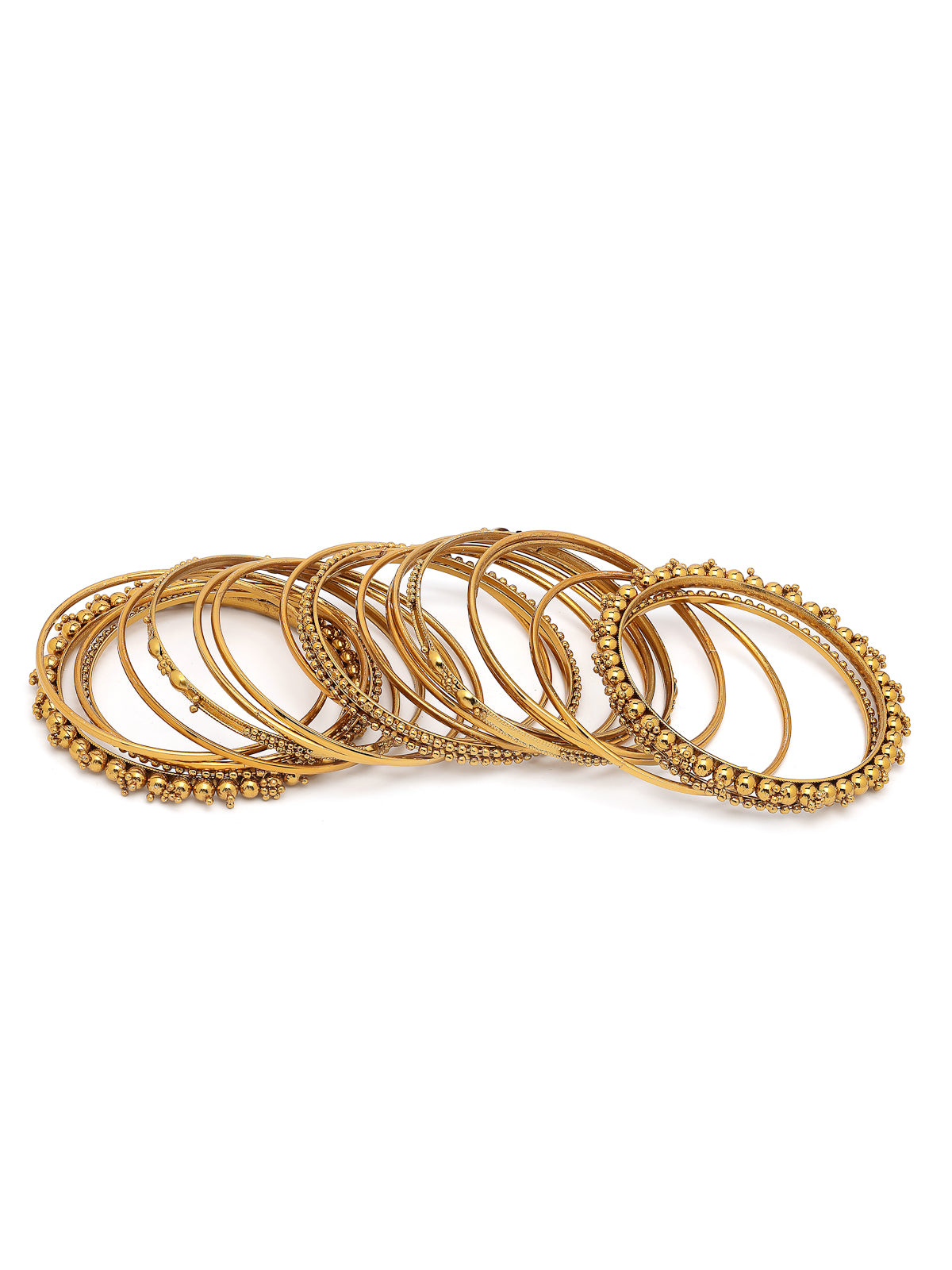 Sukkhi Impressive Traditional Oxidised Gold Plated Celebrity Inspired Bangle Jewellery For Women & Girls|Set of 40|B107297