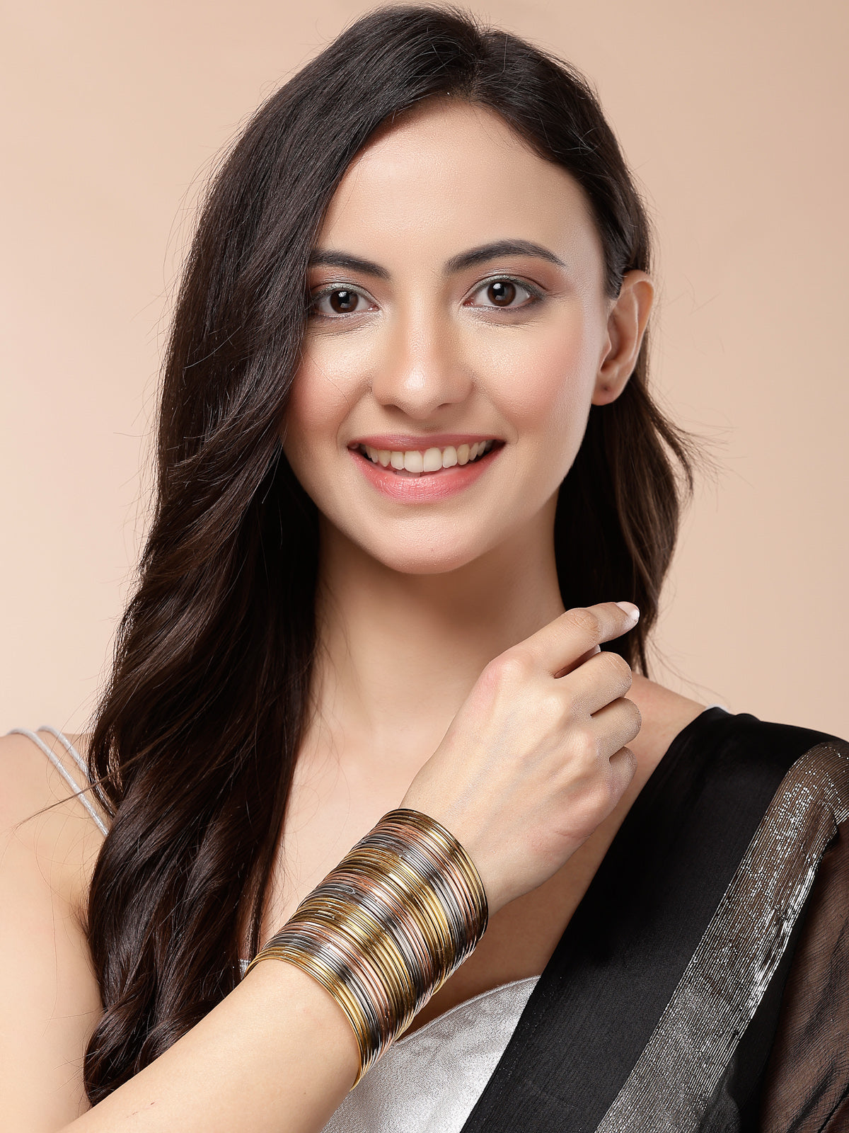 Scintillare By Sukkhi Decent Stylish Antique Look Oxidised Bangle Set for Women & Girls|36 Bangles|B107490