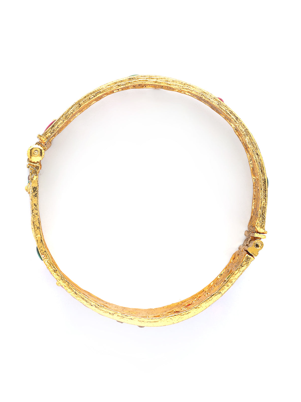 Sukkhi Indian Traditional Gold Plated AD Stones Studded Openable Kada Bangle Set for Women & Girls|Jewellery for Party, Wedding, and Festive Occasions for Women|2 Bangles|B107563