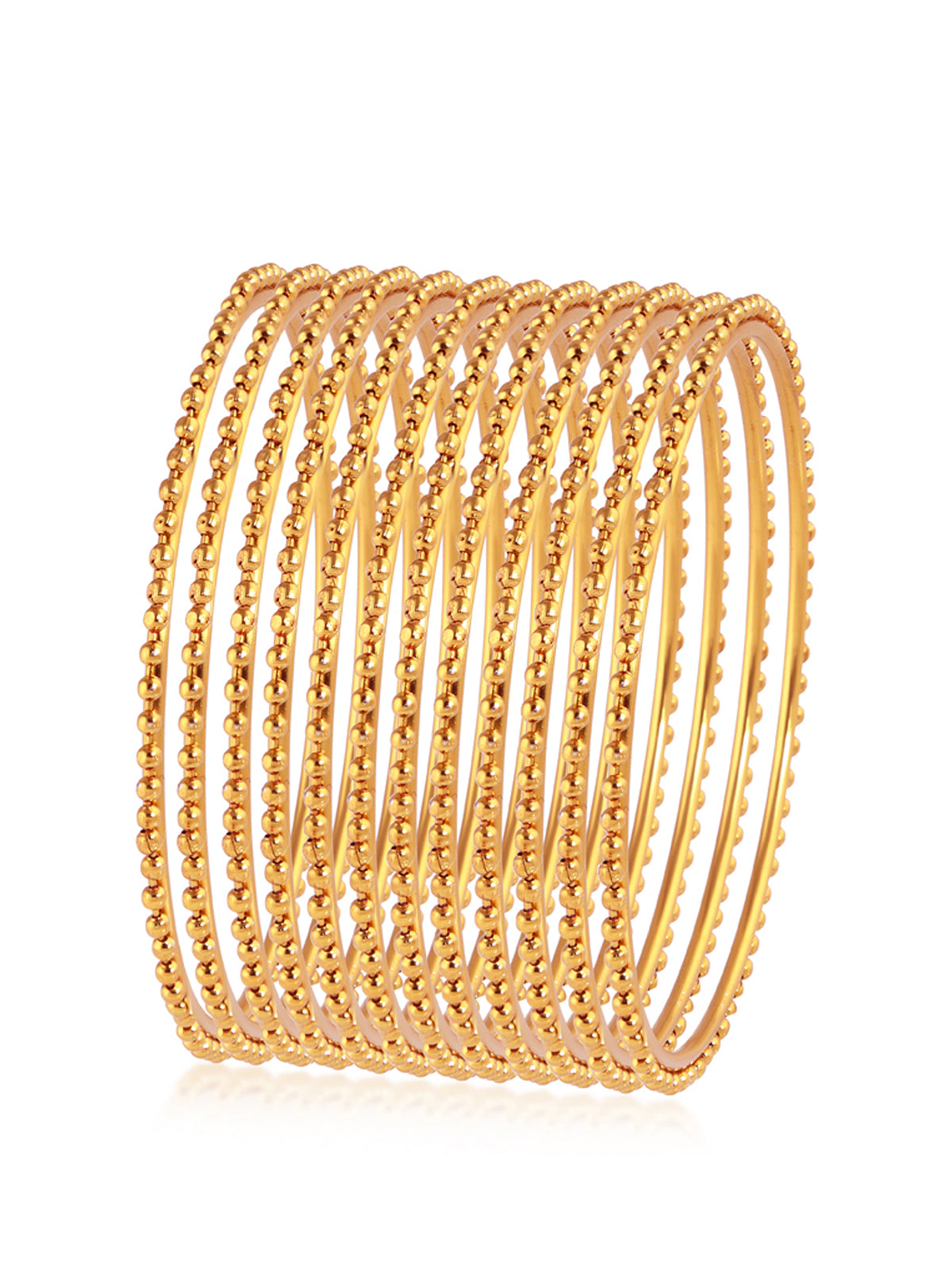 Sukkhi Glimmery Gold Plated Bangles Set of 12 For Women B71420GLDPKR300