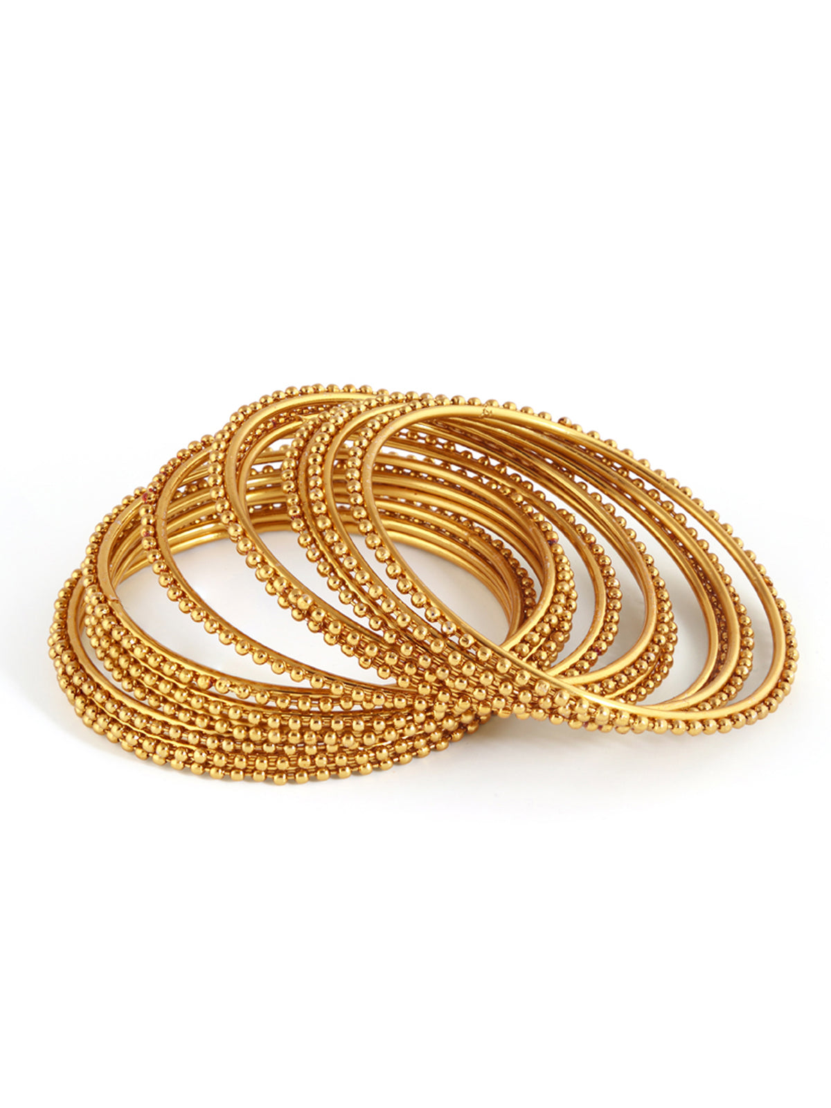 Sukkhi Glimmery Gold Plated Bangles Set of 12 For Women B71420GLDPKR300