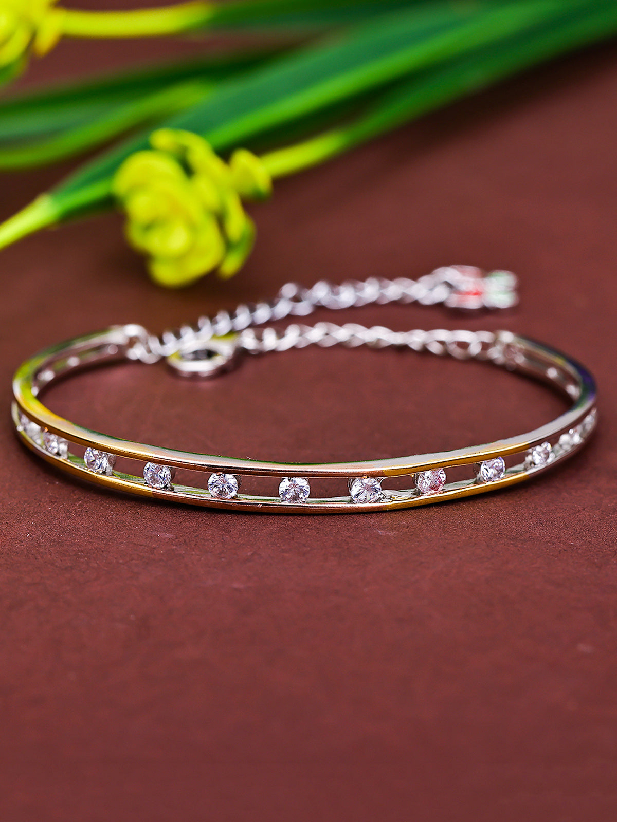 Pissara by Sukkhi Classy 925 Sterling Silver Cubic Zirconia Bracelets For Women And Girls|with Authenticity Certificate, 925 Stamp & 6 Months Warranty BC104579