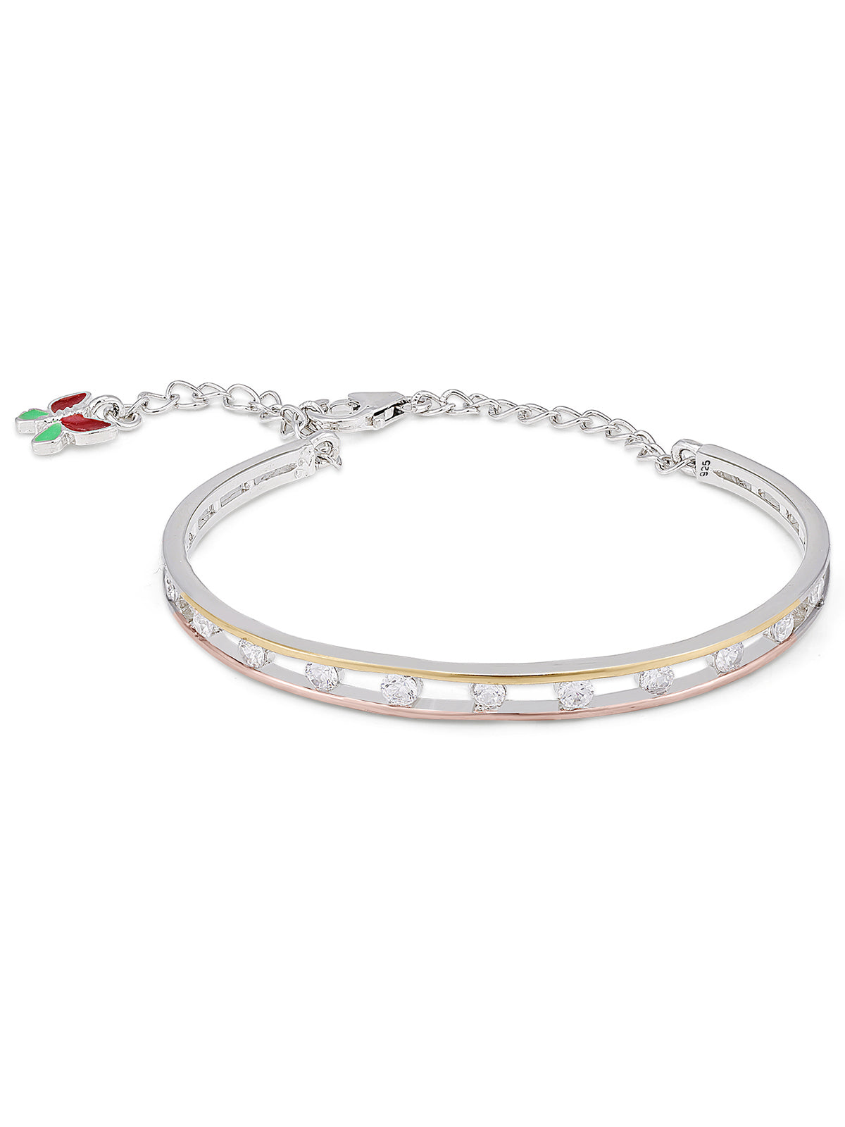 Pissara by Sukkhi Classy 925 Sterling Silver Cubic Zirconia Bracelets For Women And Girls|with Authenticity Certificate, 925 Stamp & 6 Months Warranty BC104579