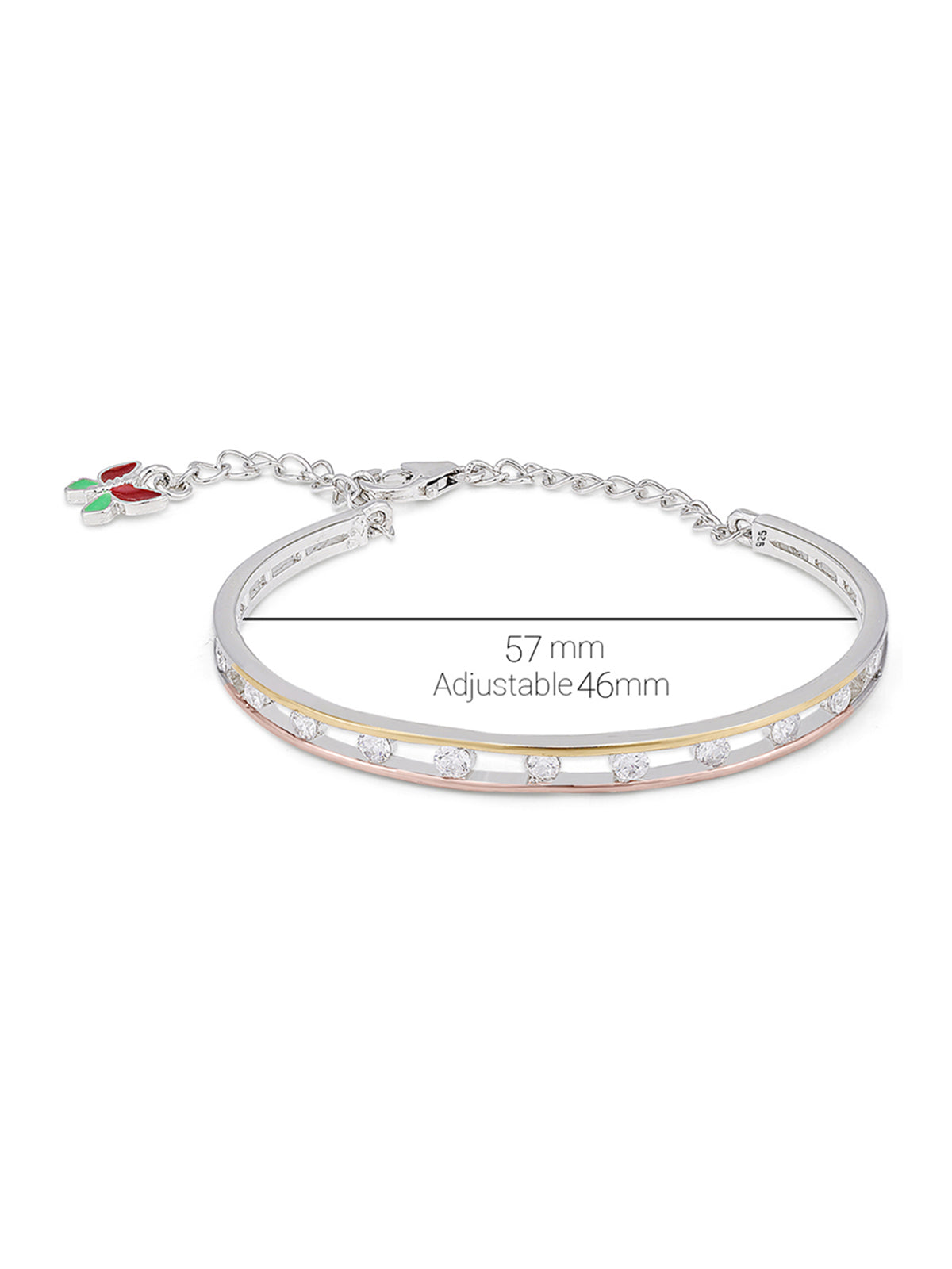 Pissara by Sukkhi Classy 925 Sterling Silver Cubic Zirconia Bracelets For Women And Girls|with Authenticity Certificate, 925 Stamp & 6 Months Warranty BC104579