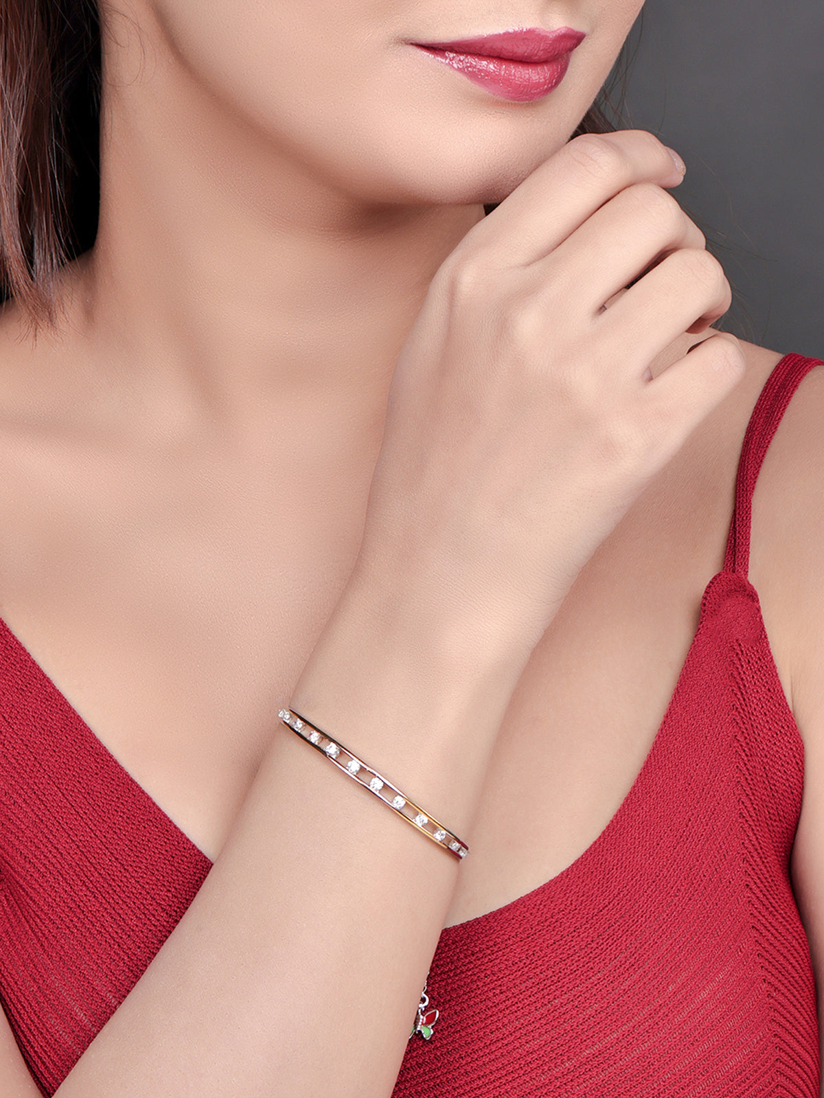 Pissara by Sukkhi Classy 925 Sterling Silver Cubic Zirconia Bracelets For Women And Girls|with Authenticity Certificate, 925 Stamp & 6 Months Warranty BC104579