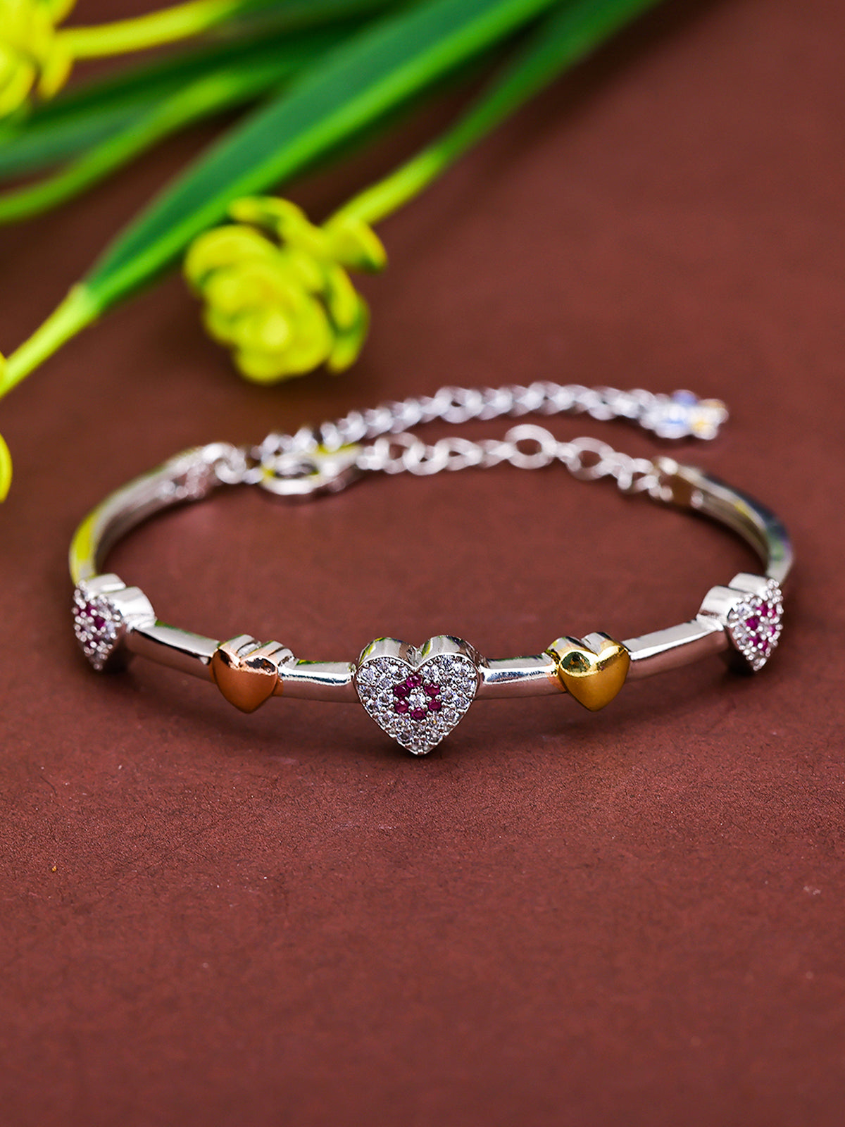 Pissara by Sukkhi Attractive 925 Sterling Silver Cubic Zirconia Bracelets For Women And Girls|with Authenticity Certificate, 925 Stamp & 6 Months Warranty BC104580