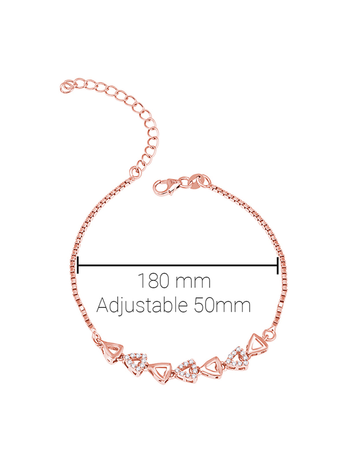 Pissara by Sukkhi Gleaming 925 Sterling Silver Cubic Zirconia Bracelets For Women And Girls|with Authenticity Certificate, 925 Stamp & 6 Months Warranty BC104584