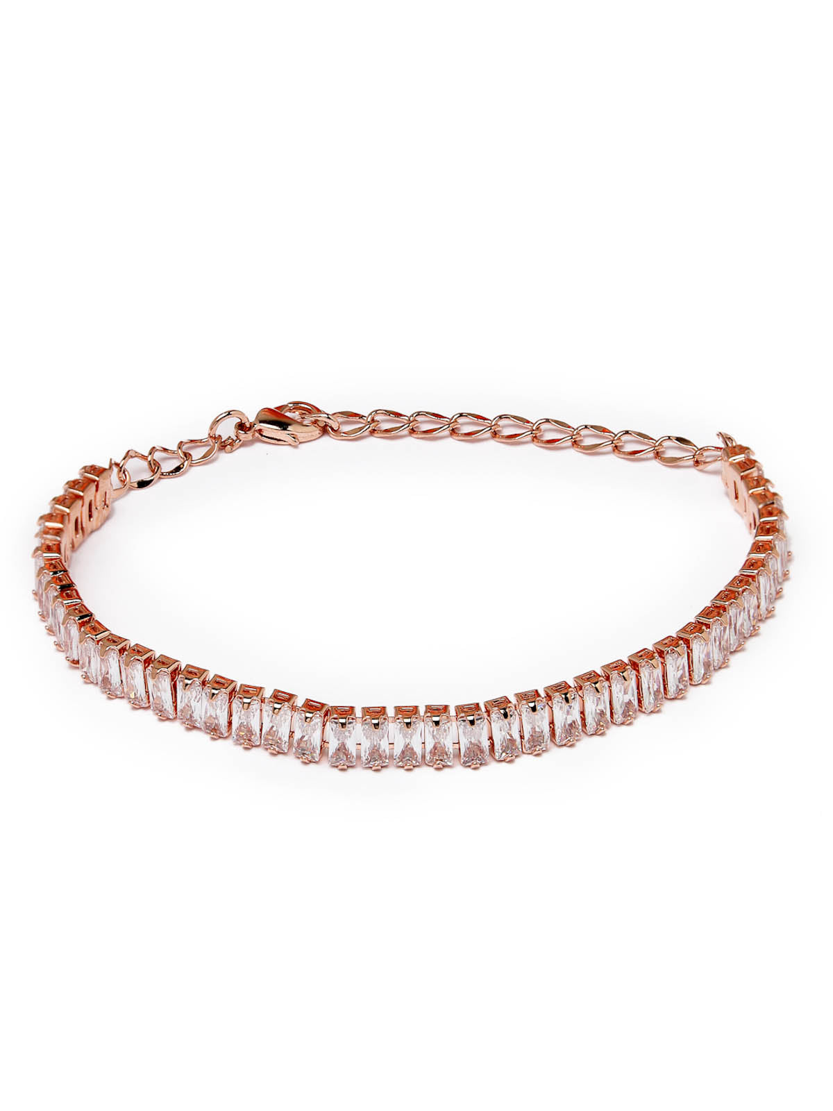 Sukkhi Gleaming Baguette Stone Studded Adjustable Bracelet for Women BC104761
