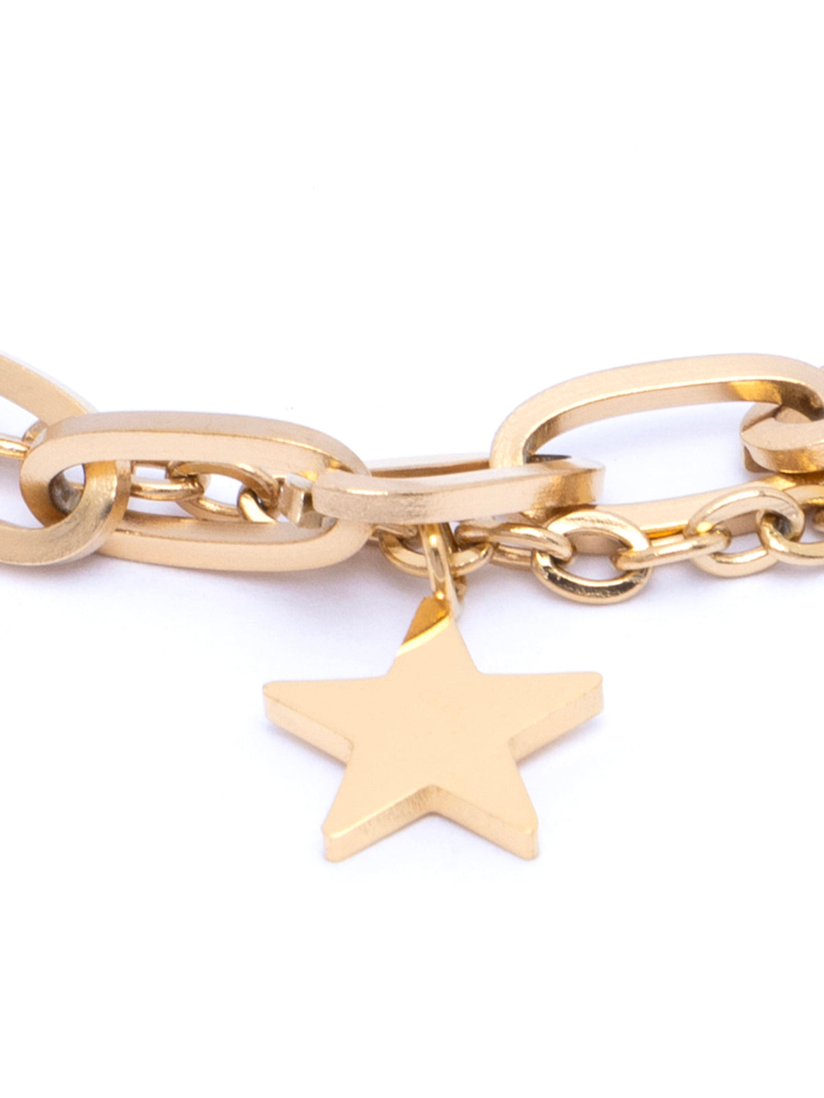 Scintillare By Sukkhi Attractive 18kGold Plated with Stainless Steel Heart Stars Charm Adjustable Bracelet Jewellery for Women & Girls|Anti Tarnish Jewellery|Gifts for Wife Girlfriend Mother|BC107012