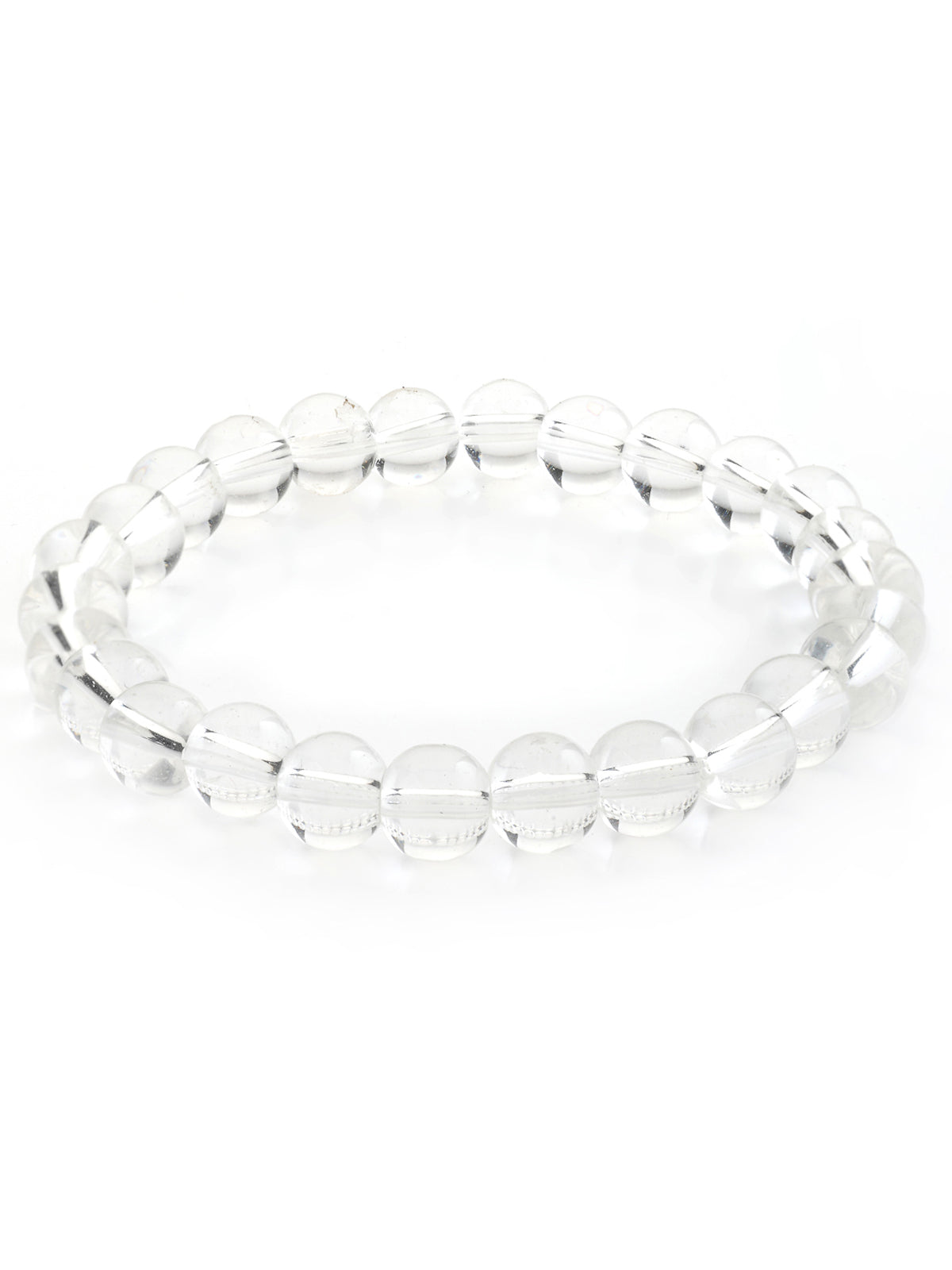 Scintillare By Sukkhi Natural Reiki Feng-Shui Healing Crystal Gem Stone Triple Protection Original Natural Stone Clear Quartz Bracelet for Women Men & Unisex Adult|BC107121
