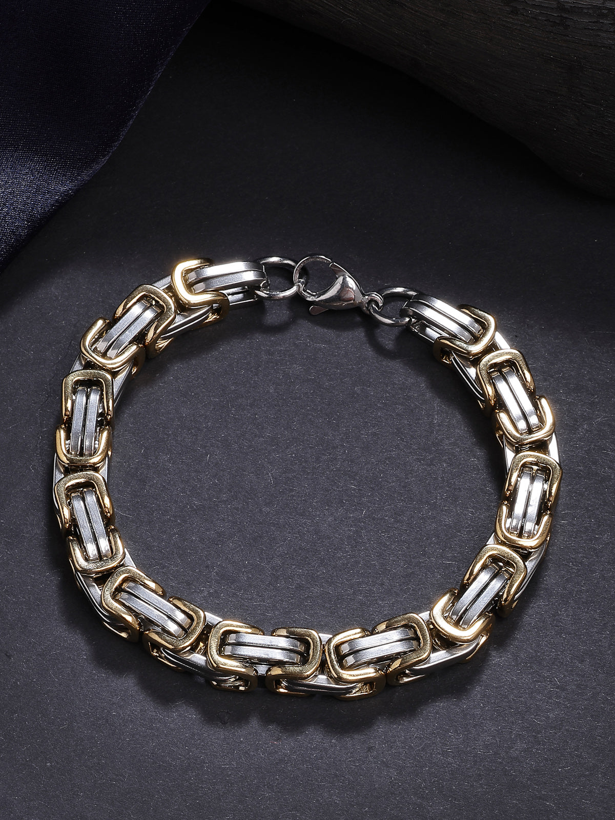 Scintillare By Sukkhi Eye Catchy Fashionable Stainless Steel Chain Bracelet Jewellery for Men & Boys|Gift for Birthday Anniversary Valentines Day|BC107124