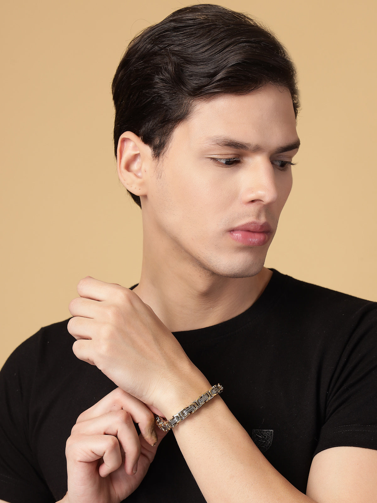 Scintillare By Sukkhi Eye Catchy Fashionable Stainless Steel Chain Bracelet Jewellery for Men & Boys|Gift for Birthday Anniversary Valentines Day|BC107124