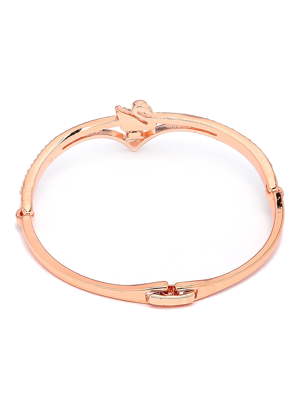 Scintillare By Sukkhi Versatile Fashionable Rose Gold with Crystal Stone Studded Duck Shaped Stylish Kada Bangle Bracelet Jewellery for Women & Girls|BC107131