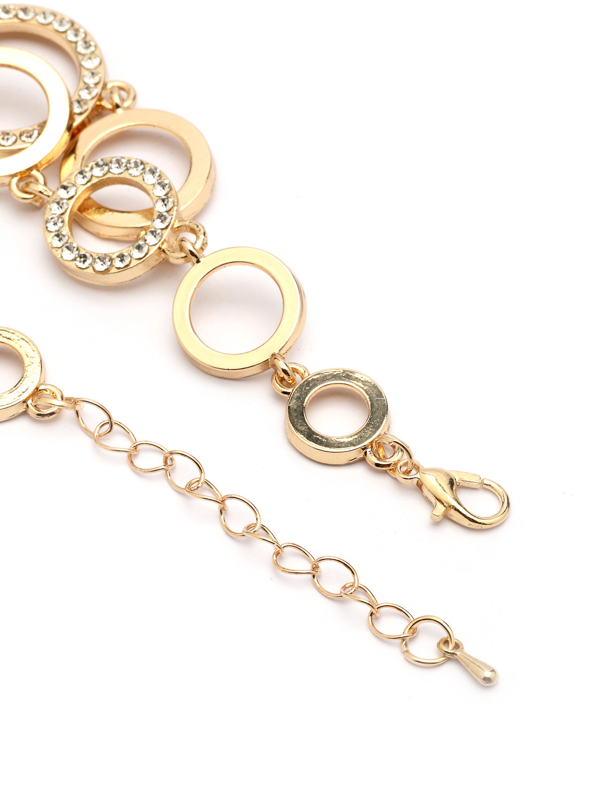 Scintillare By Sukkhi Eye-Catchy Stylish Gold Plated Crystal Stone Studded Round Shaped Bracelets Jewellery for Women & Girls|Gifts for Wife Girlfriend Mother Sister|BC107137