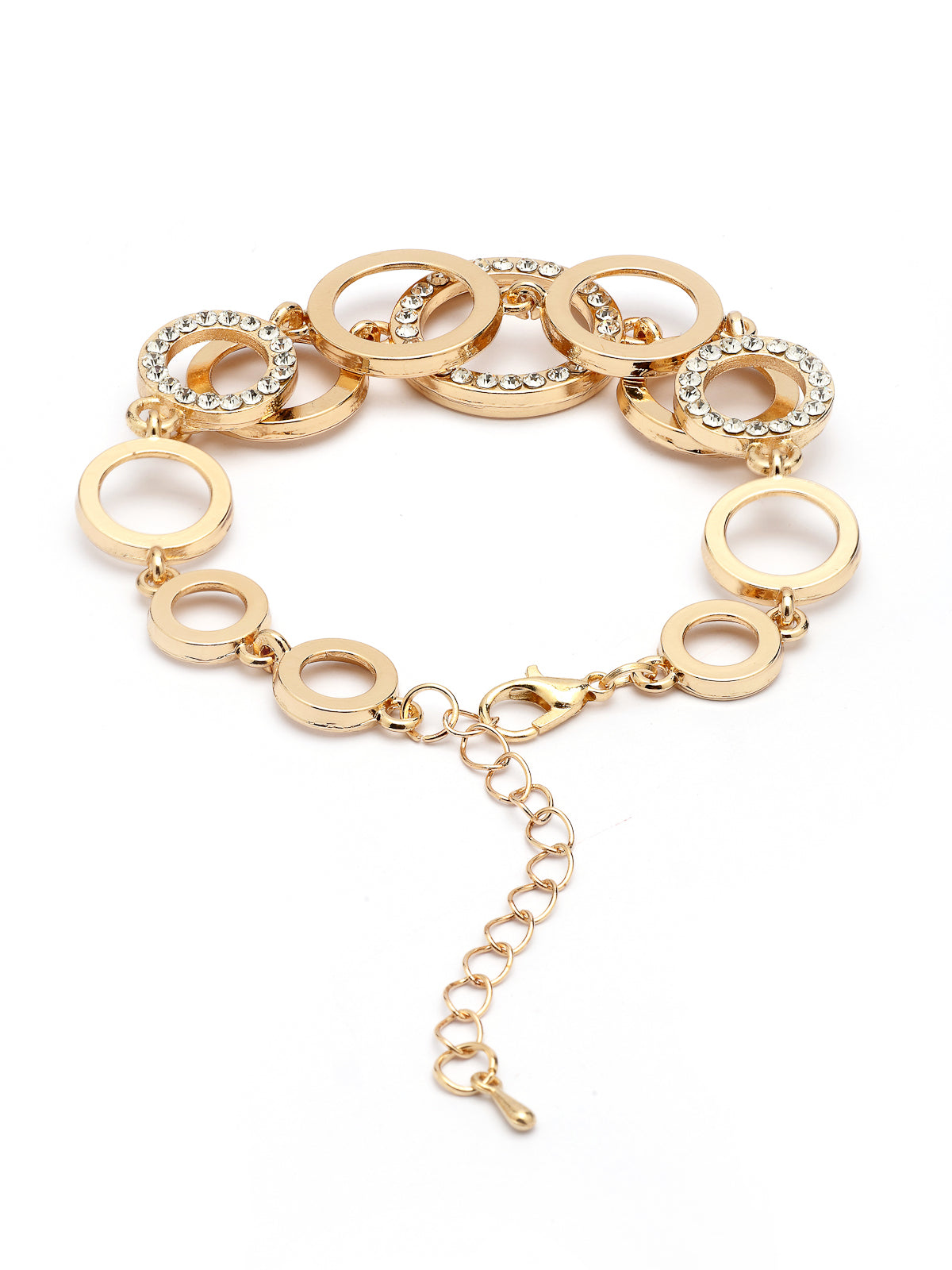Scintillare By Sukkhi Eye-Catchy Stylish Gold Plated Crystal Stone Studded Round Shaped Bracelets Jewellery for Women & Girls|Gifts for Wife Girlfriend Mother Sister|BC107137
