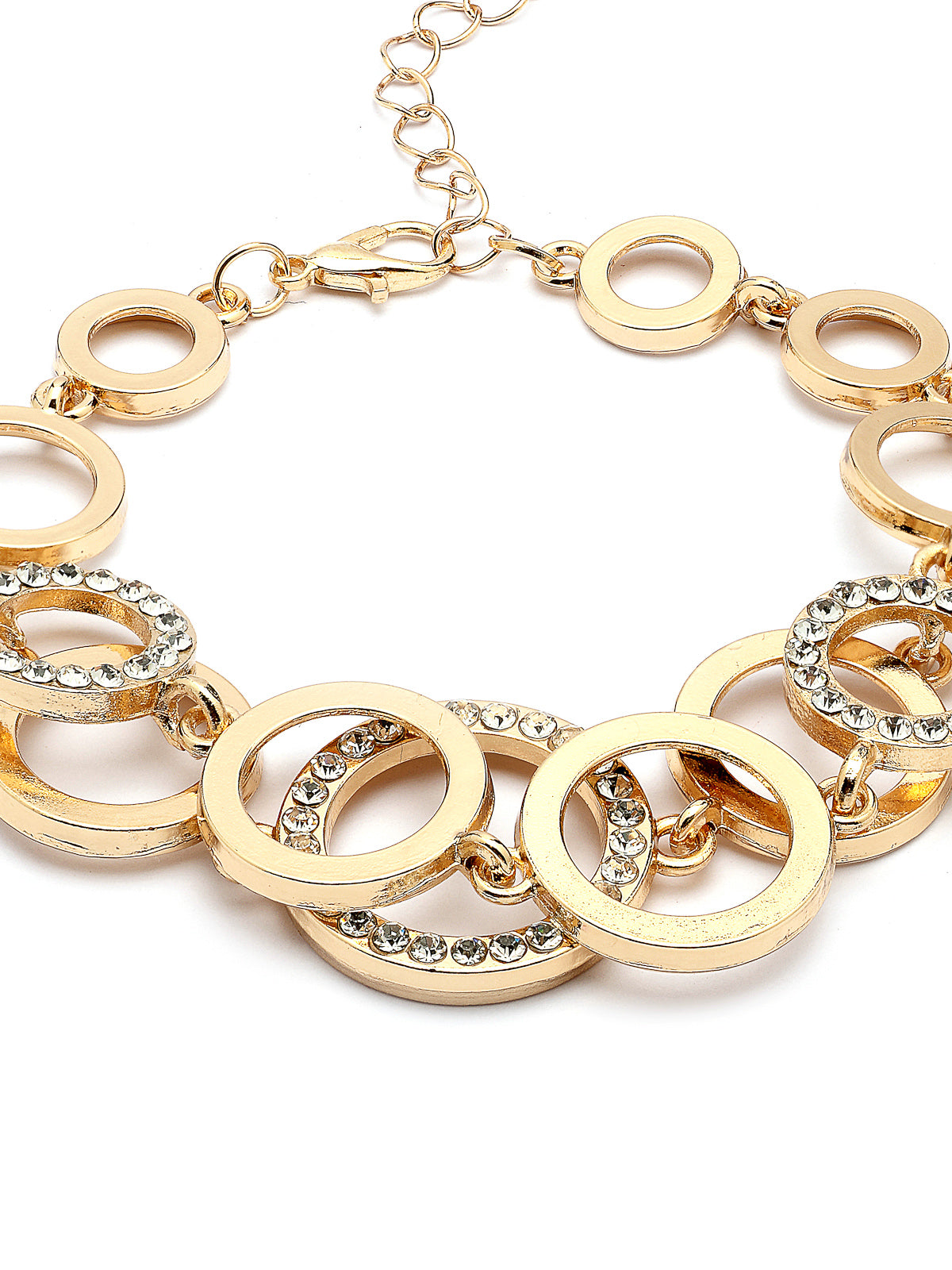 Scintillare By Sukkhi Eye-Catchy Stylish Gold Plated Crystal Stone Studded Round Shaped Bracelets Jewellery for Women & Girls|Gifts for Wife Girlfriend Mother Sister|BC107137