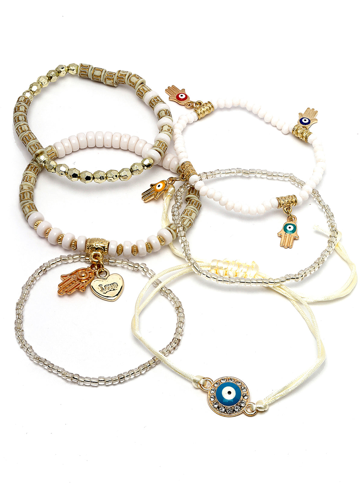 Scintillare by Sukkhi Universal Stylish Latest Stackable Design Gold Plated Link Adjustable Combo Bangle Bracelet for Women & Girls ( Set of 5)|Birthday Gift for Women|(Golden)|CBBC106532