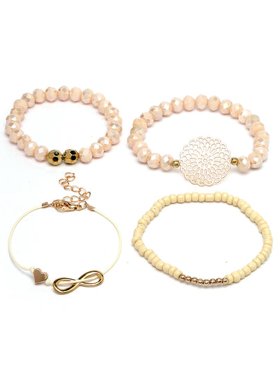 Scintillare by Sukkhi Attractive Latest Design Stackable Gold Plated With Blue Crystals Adjustable Bangle Bracelets for Women & Girls Set of 4|Birthday Gift for Women|One Size|CBBC106630