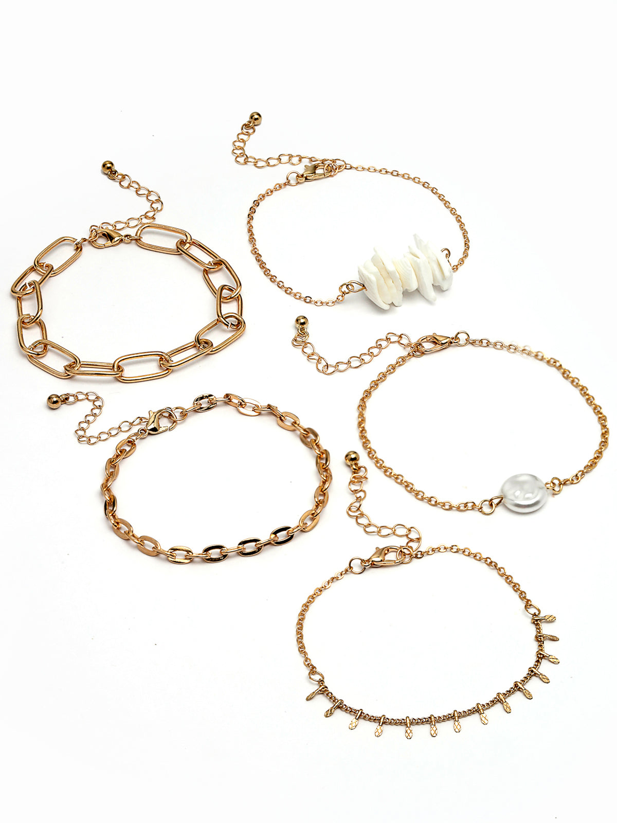 Scintillare by Sukkhi Elegant Latest Stackable Design Gold Plated Crystals with Evil-Eye Adjustable Combo Bangle Bracelet for Women & Girls ( Set of 5)|Birthday Gift for Women|(Golden)|CBBC106631