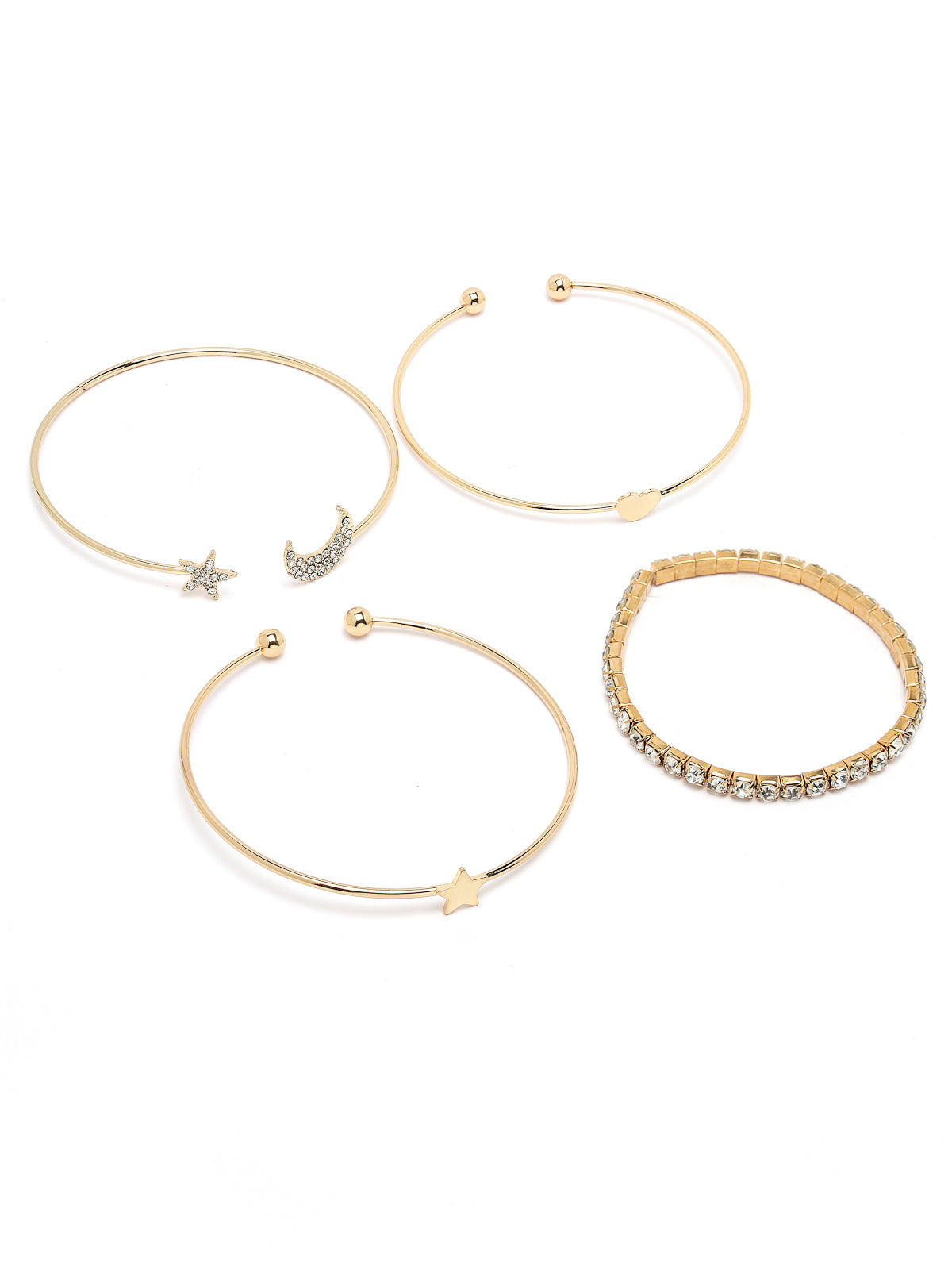 Scintillare by Sukkhi Sparkling Latest Stackable Design Rhodium Plated Love Butterfly Diamond Inspired Adjustable Combo Bangle Bracelet for Women & Girls ( Set of 5)|Birthday Gift for Women|CBBC106633