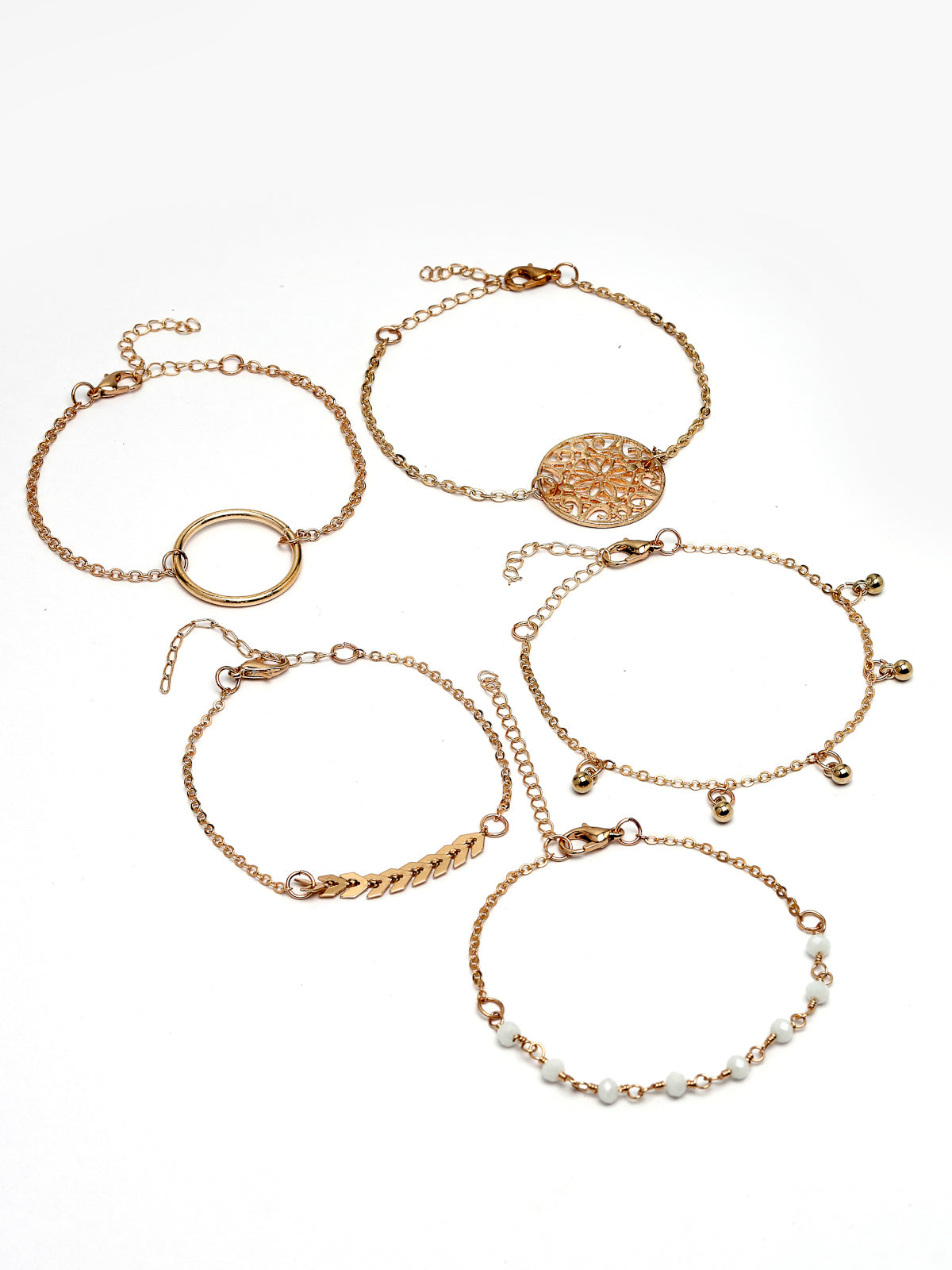 Scintillare by Sukkhi Trendy Latest Stackable Design Gold Plated Cuff Kada Style Combo Bangle Bracelet for Women & Girls (Set of 3)|Birthday Gift for Women|(Golden) One Size|CBBC106648