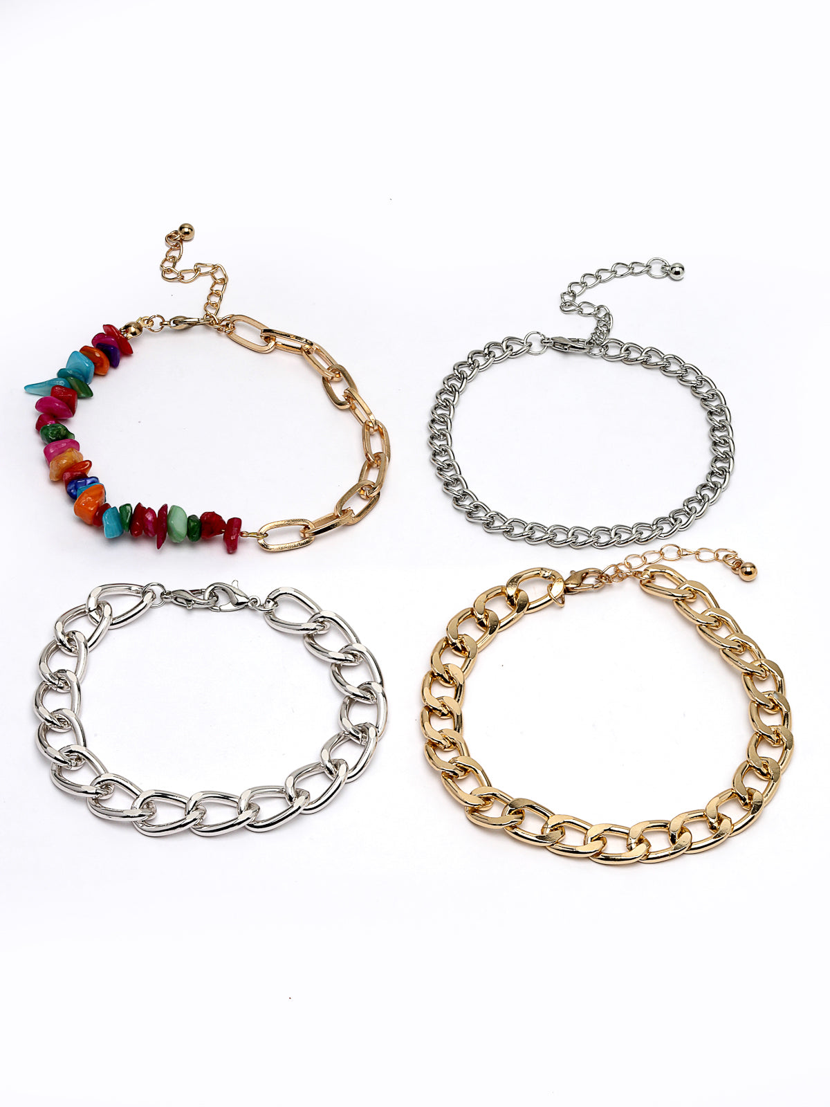 Scintillare by Sukkhi Desirable Multistyle Latest Stackable Design Fashionable Adjustable Combo Bangle Bracelet for Women & Girls (Set of 5)|Birthday Gift for Women|(Golden)|CBBC106650