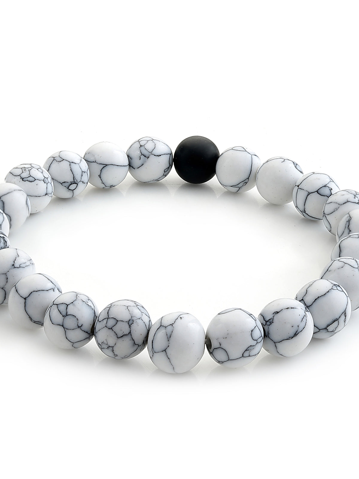 Scintillare By Sukkhi Unique Latest Stylish Natural Stones Couple Love Bracelet Jewellery for Women/Girls/Men/Boys|Pack of 2|CBBC107163