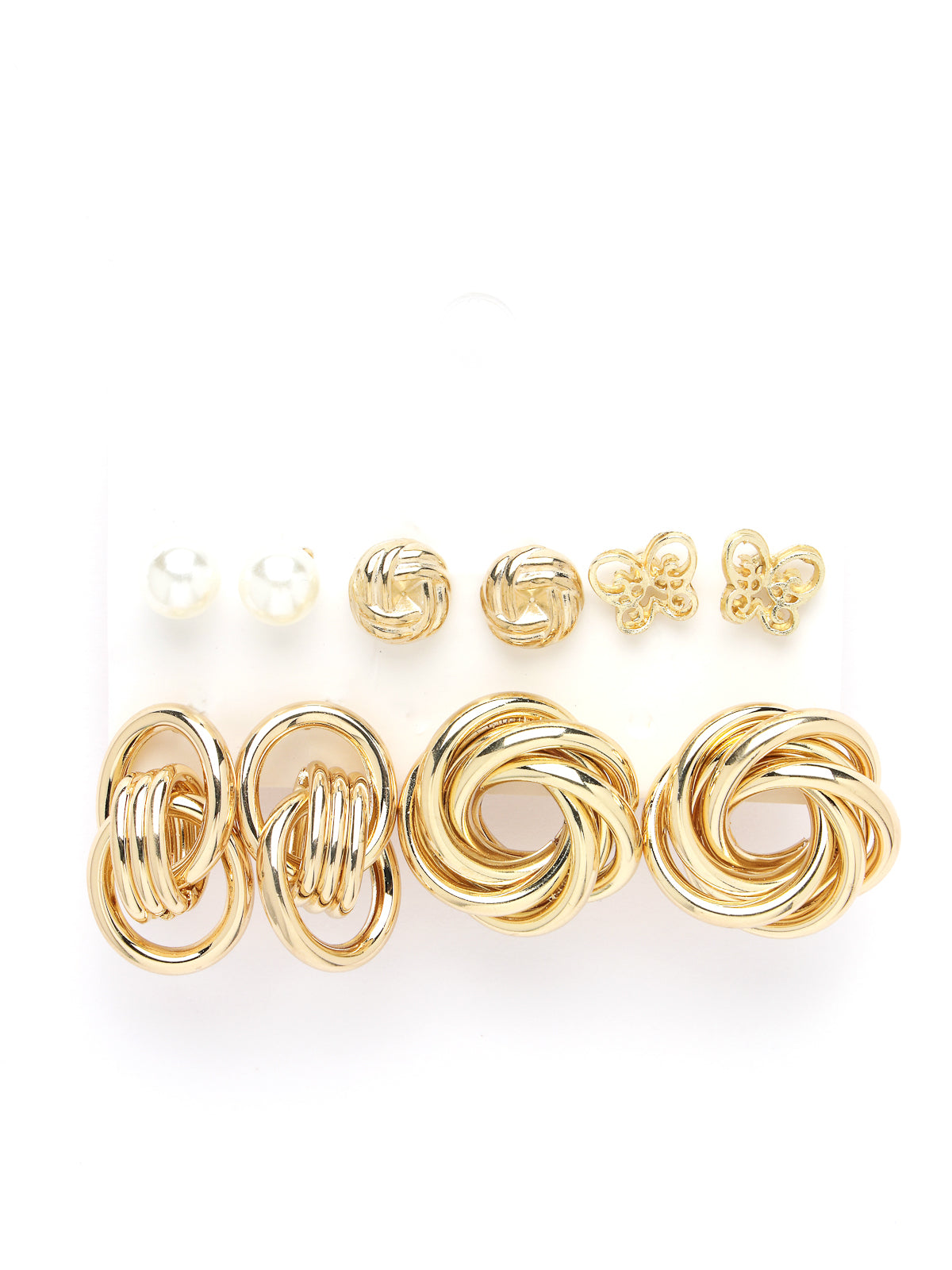 Scintillare by Sukkhi Office Wear Fashionable Contemporary Studs Drop & Semi Hoops Geometric Combo Earrings for Women & Girls Stylish Fashion| 12 Pair of Earring Combo Set||CBE106538