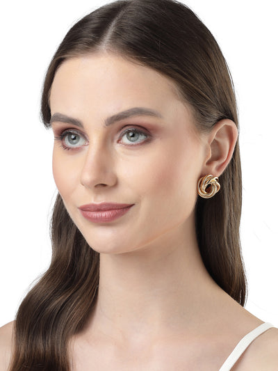 Scintillare by Sukkhi Eye-Catchy Gold Plated Multicolor Crystals Stones Geometric Studs Combo Earring for Women & Girls | Stylish Fashion|11 Pair of Combo Set|CBE106566